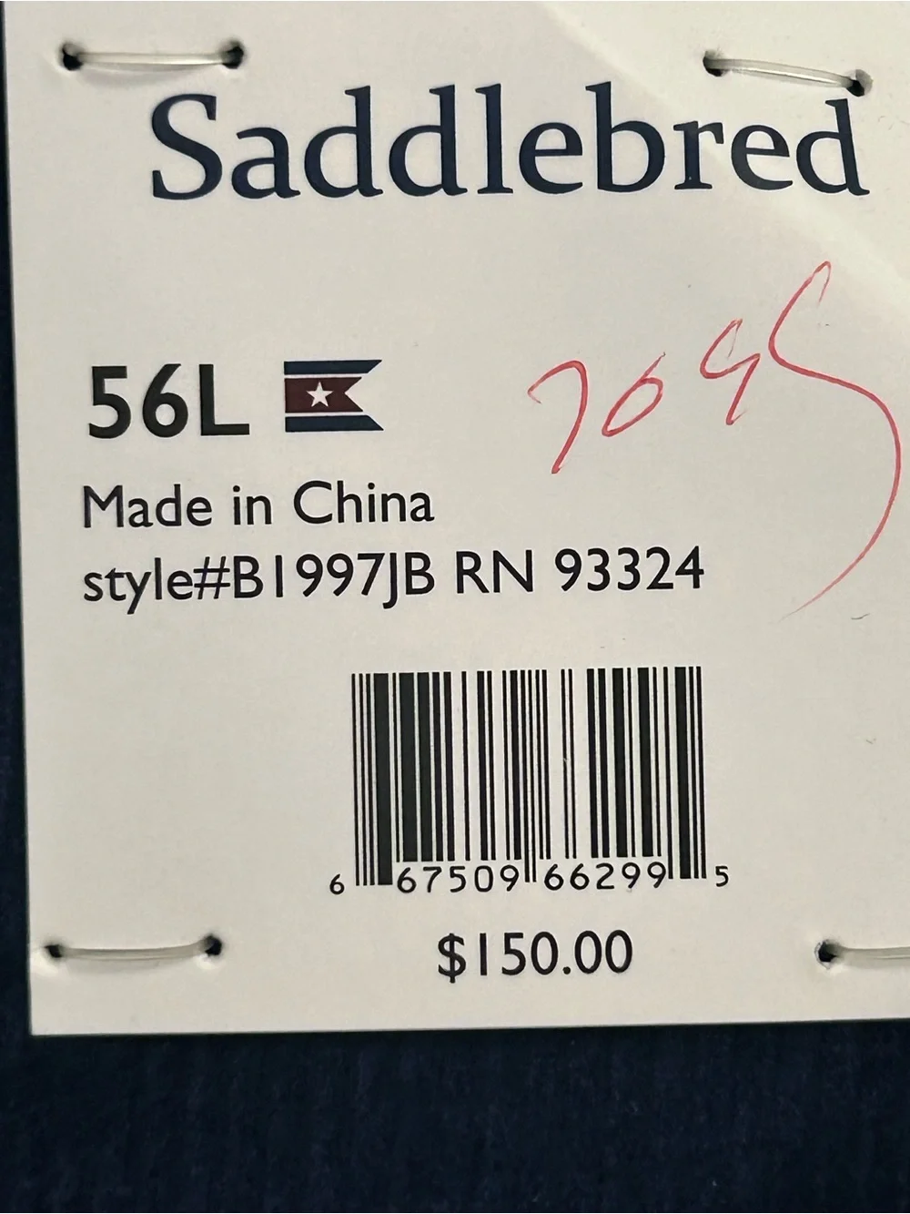 Saddlebred Heritage Corduroy Men’s Navy Royal‎ Blue Blazer 56L NWT Cotton